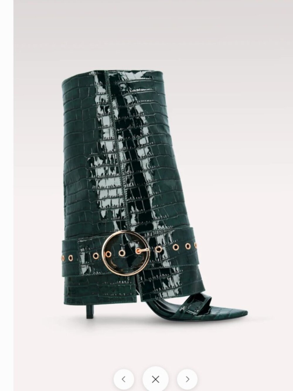 NWOB | Ingiliz | Adele Green Patent Croc Heels | EU 37